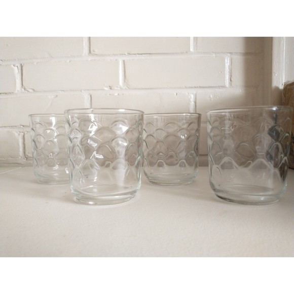 Libbey Other - Libbey Glasses Bubbles Mermaid Fish Scale Old Fashioned Juice Rocks 4